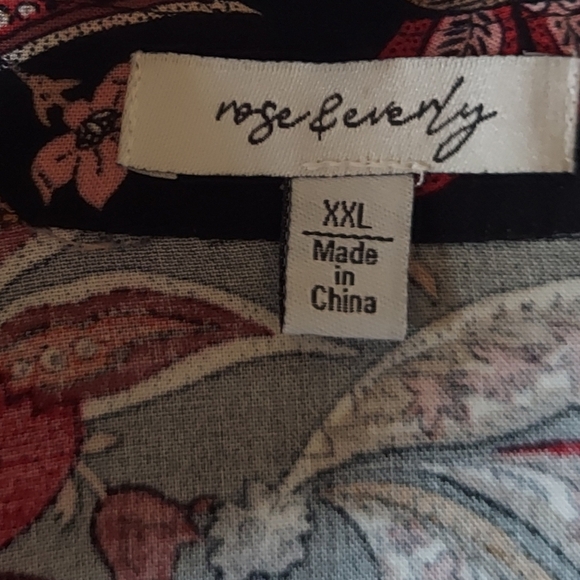 Rose Beverly Floral Paisley Colorful Blouse - Picture 8 of 8